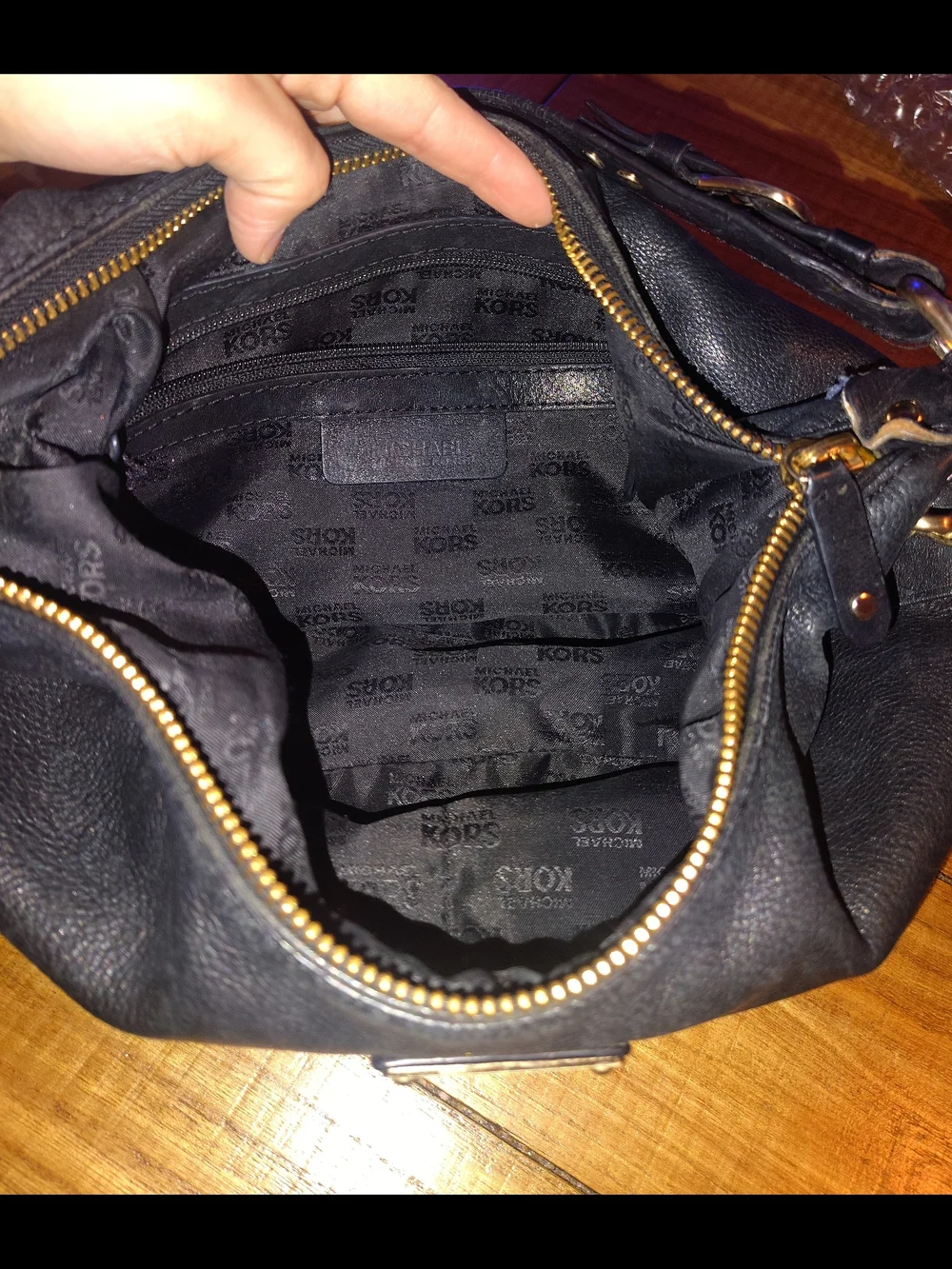 Michael Kors Vintage Black Pebbled Hobo